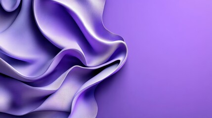 Poster - A purple fabric with a wave pattern is displayed on a purple background