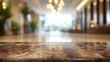 © Irina - Marble table top with blurred hotel interior background