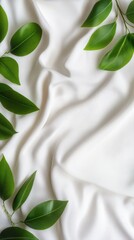 Poster - A white background with a leafy green border