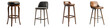 © Nusrar - High bar stool chair Isolated on transparent background, PNG, Set of
