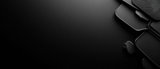 Poster - A black background with a few cell phones on it