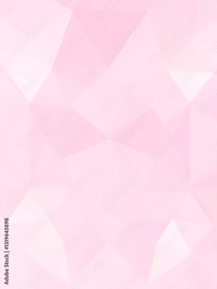 Geometric rose gradient background with triangular polygonal pattern