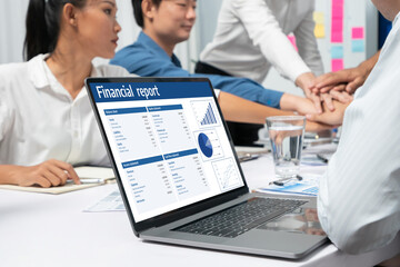 Leinwandbilder - Business data dashboard provide business intelligence analytic for marketing strategy planning brisk with big data set to analyze customer demands and foreseeing business future
