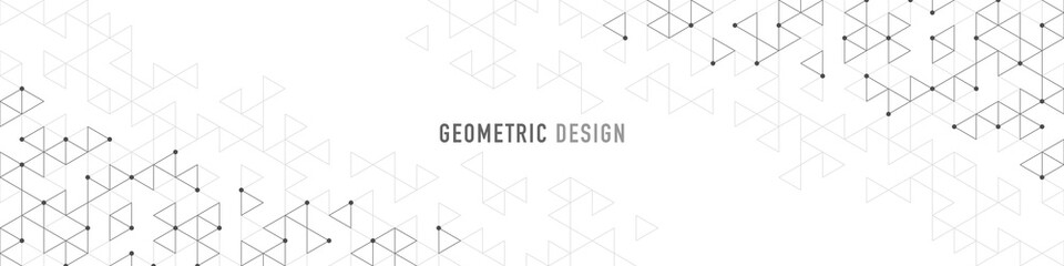 Aufkleber - Graphic design element for web page or banner with a geometric pattern of triangle shapes.