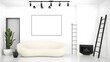 © mustapha - modern contemporary living room with mockup poster frame