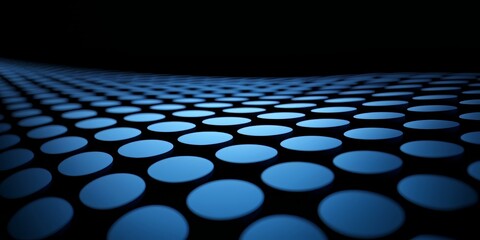 Poster - Blue background with a pattern of blue circles. The circles are small and close together. The image has a calm and serene mood