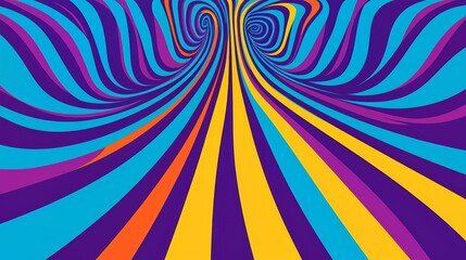 Aufkleber - Colorful, swirling background with purple, blue, and yellow stripes. The image has a psychedelic, dreamlike quality to it