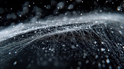 Spiderweb, droplets, night, intricate design