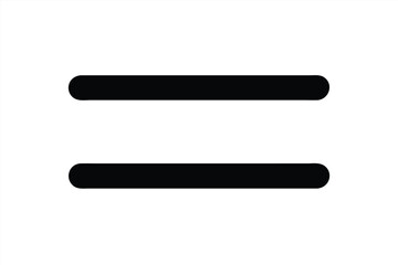 Canvas Print - minimal vector of two black lines on white background