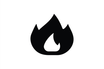 Wall Mural - Bold flame vector illustration on a plain background