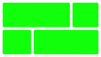 collage or grid green screen 4k animation Native Design elements, Simple bento grid UI layout design. trendy Geometry Futuristic grid animation