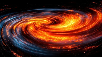 Wall Mural - Fiery cosmic swirl galaxy backdrop design