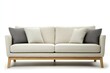 © Atlas Studio - Stylish modern sofa with neutral upholstery and soft cushions ideal for contemporary living spaces