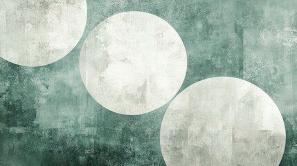 Wall Mural - three overlapping light circles set against a textured background