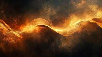 Wall Mural - an abstract glowing wave of energy flowing through space