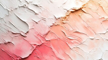 Wall Mural - textured painted art piece with blended tones of pink and white
