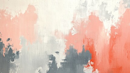 Wall Mural - abstract painting displaying brush strokes in multiple complimentary colors