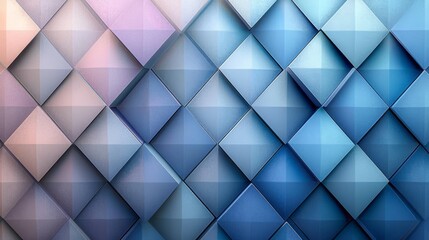 Wall Mural - gradient colored diamond pattern composed of geometric three dimensional shapes