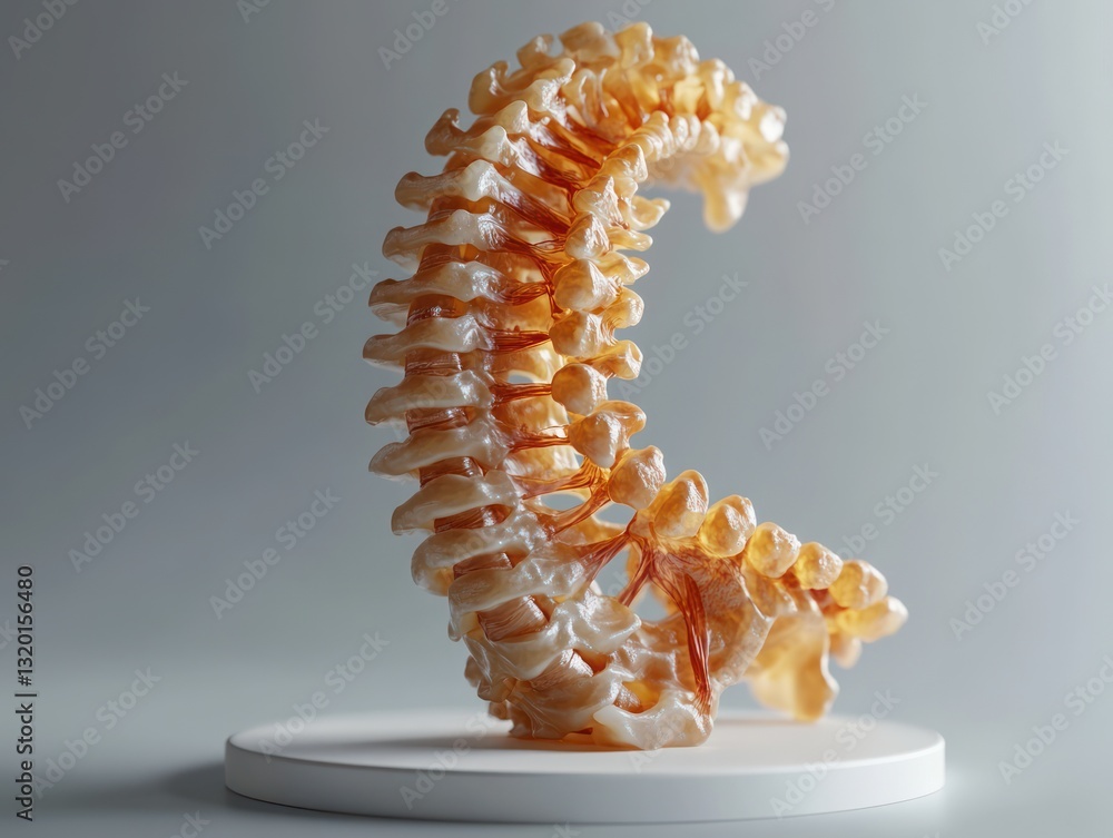 Detailed 3D Model of Herniated Lumbar Spine Anatomy with Nerve ...