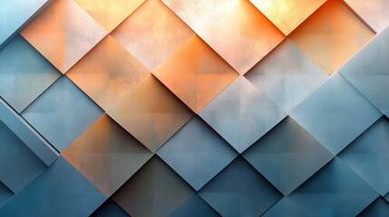 Wall Mural - a geometric wall design using alternating square tiles and colors