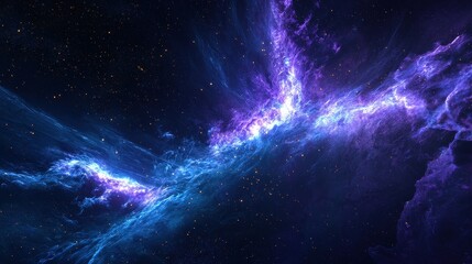 Wall Mural - cosmic nebula in vibrant colors with stars and mystical swirls