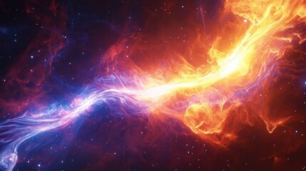 Wall Mural - vibrant cosmic energy flowing through deep space nebula colors