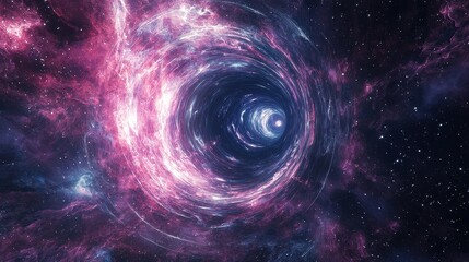 Wall Mural - cosmic swirl of nebula with vibrant colors and stars in space