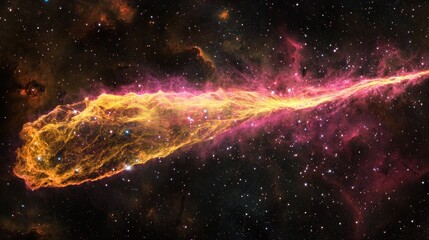 Wall Mural - cosmic nebula with vibrant colors and stunning lights in space