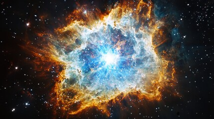 Wall Mural - stunning cosmic explosion in a vibrant nebula with bright stars