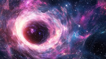Wall Mural - cosmic swirl of colorful nebula within vast expanding universe