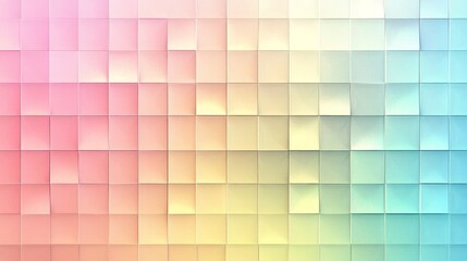 Wall Mural - a colorful gradient rendered on a textured pattern of many squares