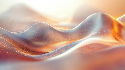 Wall Mural - Abstract landscape featuring smooth layered surfaces and vibrant color gradients