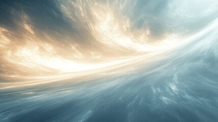 Wall Mural - Blue and orange cloudy sky displaying a natural ethereal appearance