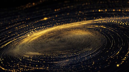 Fototapete - Digital fingerprint graphic with cyber lines showcasing modern technology and design aesthetics for advertising