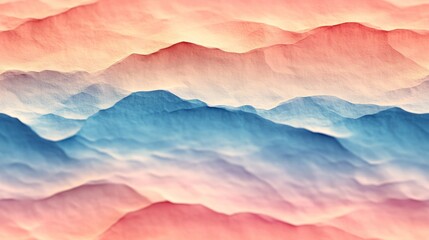 Wall Mural - Abstract representation showing layered and textured mountain ranges with gradients