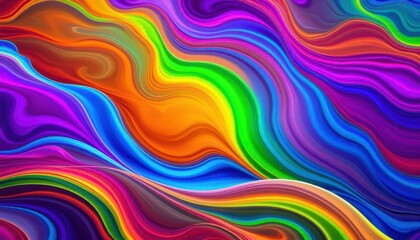 Wall Mural - vibrant, swirling wave patterns in diverse colors, ideal for backgrounds, wave, spectrum