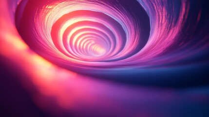 Wall Mural - a bright and colorful tunnel swirls into the distant light