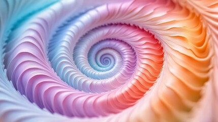 Wall Mural - a vibrant and colorful spiraling fractal pattern filling the frame