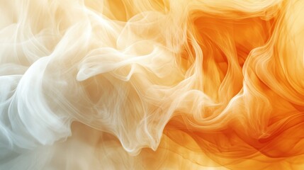Wall Mural - abstract artwork showing blended flowing colors and translucent shapes