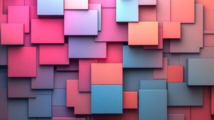 Wall Mural - abstract composition of colorful square and rectangular blocks