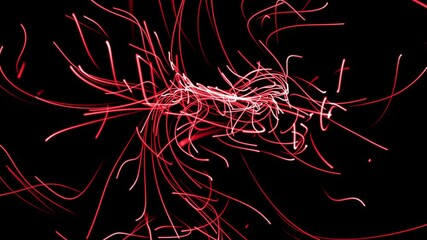 Wall Mural - abstract dark line particles wave background . 4k and loop line particles background.
