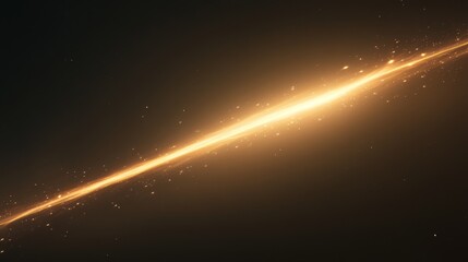 Wall Mural - a bright golden light streaks across a darkened background space