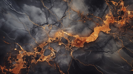 Poster - Dark marble black marble stone background. abstract texture