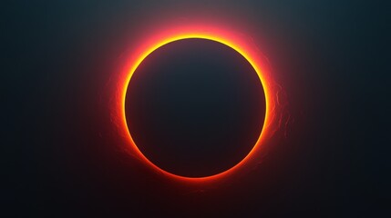 Wall Mural - A digitally rendered illustration of an illuminated solar eclipse event