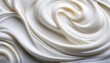 © Ethan - white mousse texture yogurt cream background flowing liquid texture of sour cream macro liquid creamy white waves of dairy product