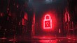 © Sampao - Cybersecurity encryption concept with a digital padlock protecting sensitive system data.