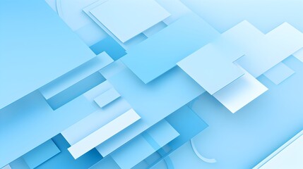 Wall Mural - sky blue abstract geometric background with bold shapes and a futuristic clean design