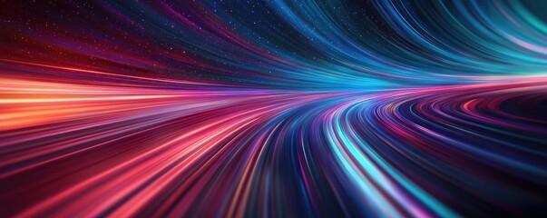 Wall Mural - aerial landscape abstract background concept. abstract light trails in vibrant colors creating a dyn
