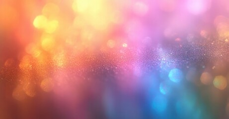 Poster - Abstract Blurred Rainbow Hologram Background with Colourful Iridescent Gradient Texture
