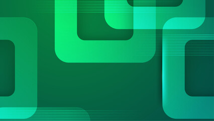 abstract green gradient geometric shape overlay background vector illustration
